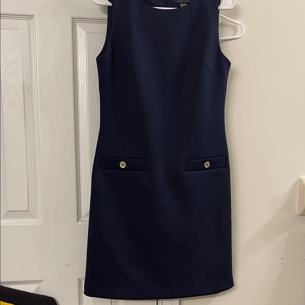 Tommy Hilfiger Navy Sleeveless Shift Dress